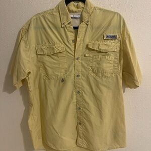 Columbia Yellow Short Sleeve Shirt